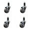 Service Caster 3'' SS Gray Poly Wheel Swivel 1-1/4'' Expanding Stem Caster Set, 4PK SCC-SSEX20S314-PPUB-114-4 - alternate 1